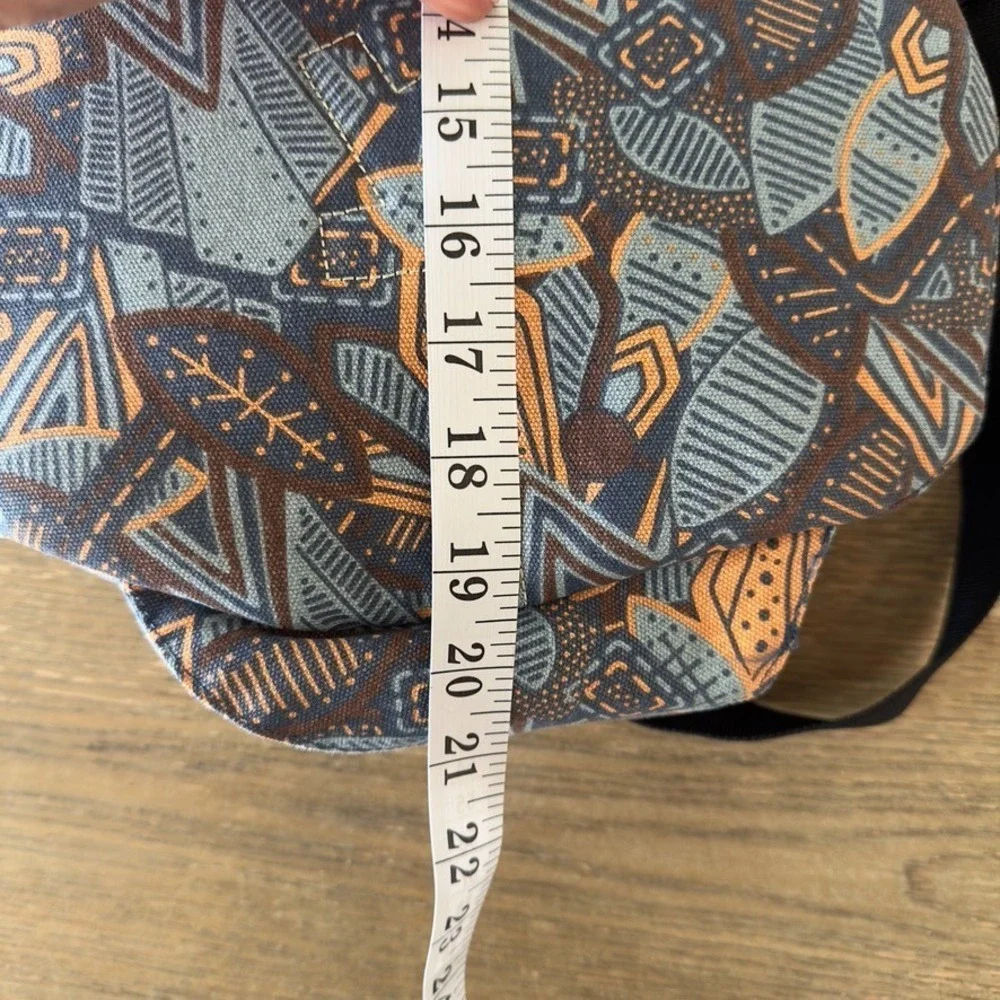 KAVU Rope Bag Sling Backpack Mesa-Southwestern Geometric Tribal Blue Orange